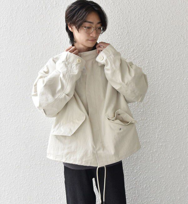 メンズファッションなら|【シップス/SHIPS】 SHIPS any: 〈洗濯機可能〉ドルマンスリーブ スタンドカラー ショート モッズ ブルゾン◇