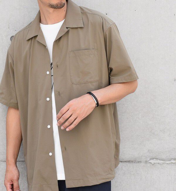 【シップス/SHIPS】 【WEB限定】SHIPS any: 〈洗濯機可能・軽量〉ストレッチ ナイロン オープンカラー シャツ◇