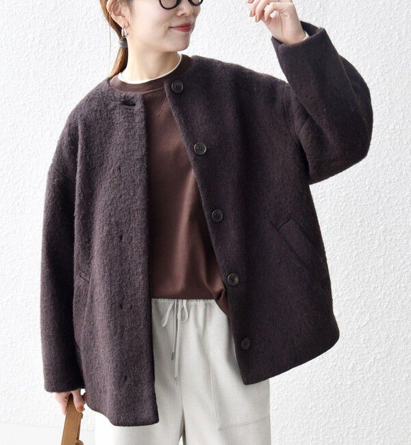 フォックス混ダブルフェイスニットアウター（COCO DEAL）｜ルミネの