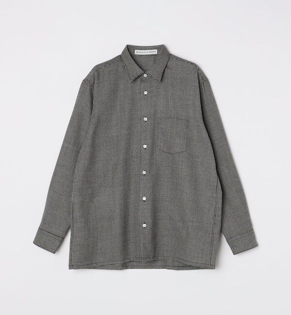 【シップス/SHIPS】 BATEAUX DE SHIPS: ウール サキソニー レギュラーカラー シャツ