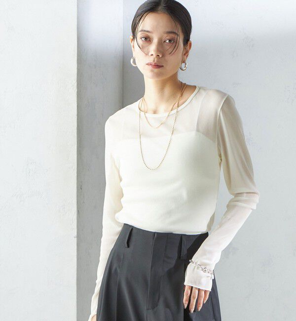 メンズファッションオススメ|【シップス/SHIPS】 〈手洗い可能〉ストレッチ チュール ロング スリーブ TEE