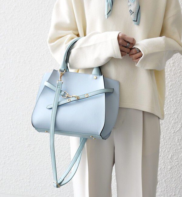 【シップス/SHIPS】 《一部追加予約》SHIPS any: ベルト デザイン 2WAY スクエア バッグ