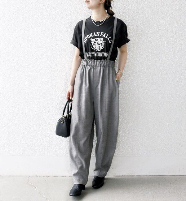 SHIPS any:〈洗濯機可能〉ウーステッド サスペンダー付き バルーン パンツ