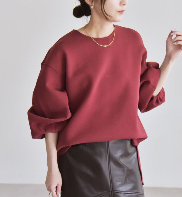 ファッションメンズなら|【シップス/SHIPS】 quaranciel:〈洗濯機可能〉ポンチ ボリュームスリーブ ビッグ スウェット プルオーバー