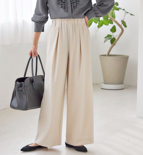 【シップス/SHIPS】 〈洗濯機可能〉ストレッチ ツイル イージー タック パンツ