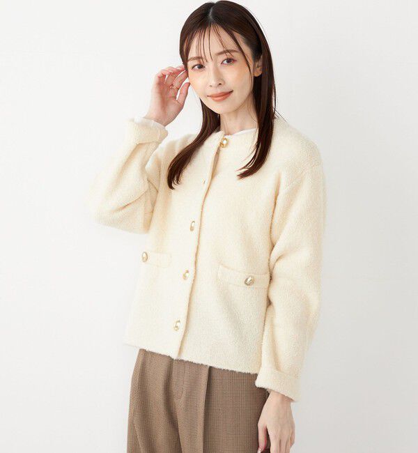 メンズファッションオススメ|【シップス/SHIPS】 SHIPS Colors:〈手洗い可能〉ブークレ ニット ジャケット