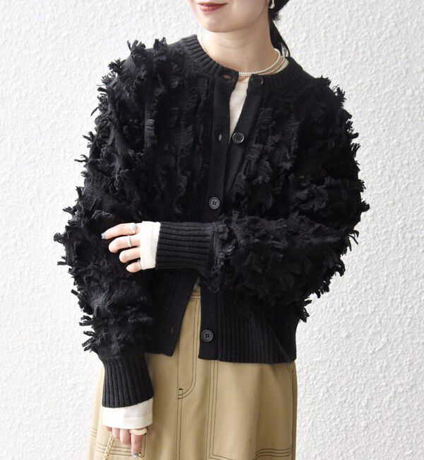 メンズファッションなら|【シップス/SHIPS】 《予約》SHIPS any:〈手洗い可能〉フリンジ デザイン ドルマン ニット カーディガン