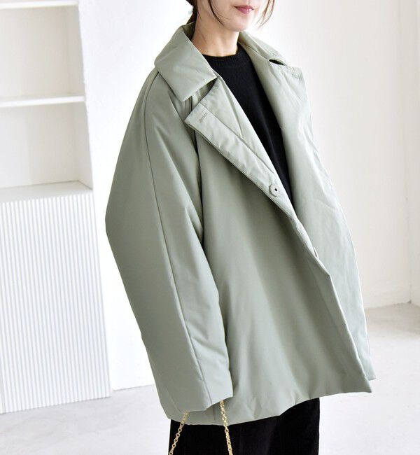 人気ファッションメンズ|【シップス/SHIPS】 quaranciel:〈撥水加工〉中綿 テーラード ミドル Wボタン ジャケット コート