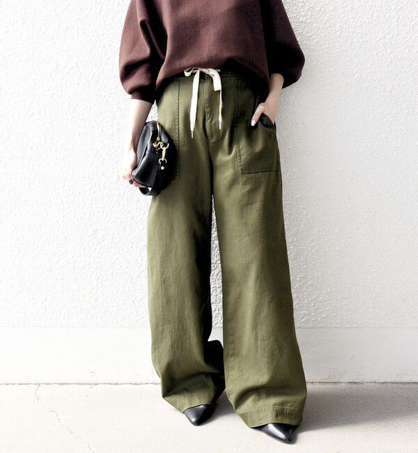 ファッションメンズのイチオシ|【シップス/SHIPS】 SHIPS any:〈洗濯機可能〉ドロスト イージー ワイド ストレート ベイカー パンツ