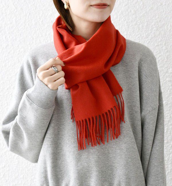 【シップス/SHIPS】 SHIPS any: カシミヤ ソリッド マフラー 25AW