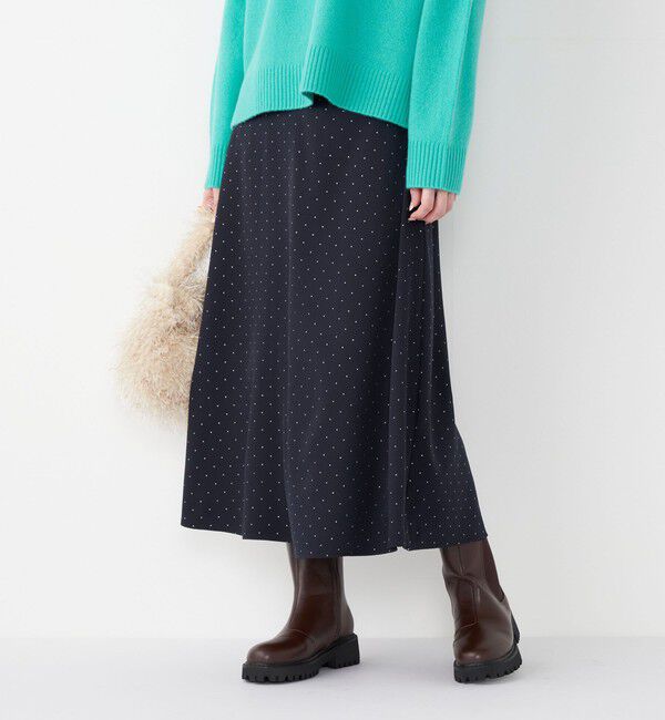 【シップス/SHIPS】 SHIPS Colors:〈手洗い可能〉グリッタードット フレアスカート