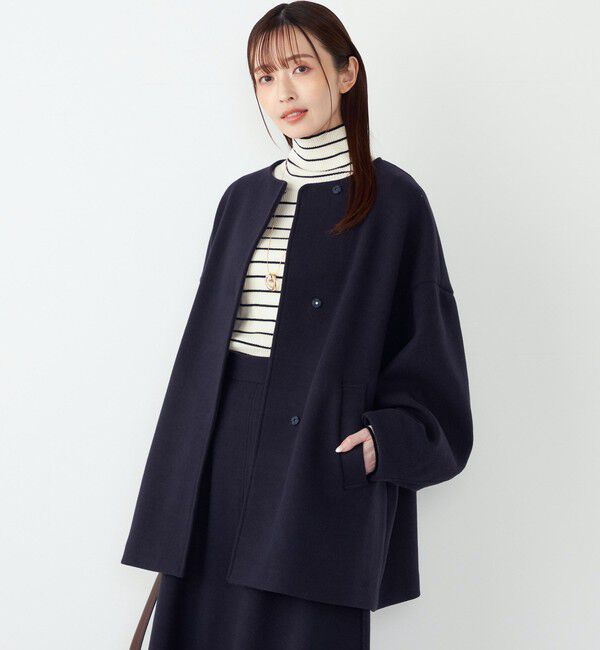 メンズファッションの一押し|【シップス/SHIPS】 《予約》SHIPS Colors:〈手洗い可能〉ジャージーメルトン ノーカラー コート 2