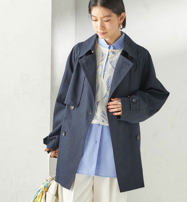 モテ系メンズファッション|【シップス/SHIPS】 《予約》〈撥水加工〉バック ギャザー ドロスト ミディ丈 トレンチ