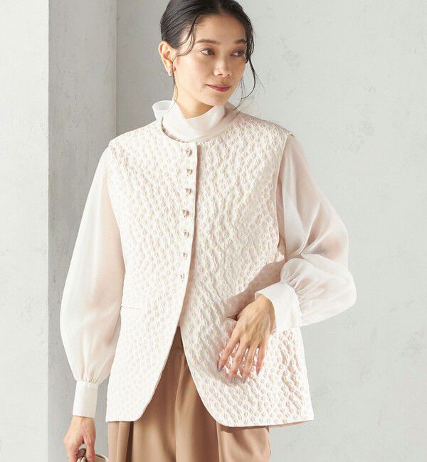 人気ファッションメンズ|【シップス/SHIPS】 《予約》ミニ フラワー ジャカード パール モチーフ ボタン ジレ(セレモニー対応可)