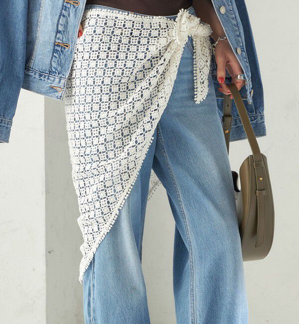 【シップス/SHIPS】 《予約》【SHIPS別注】BINDU: レース トライアングル スカーフ