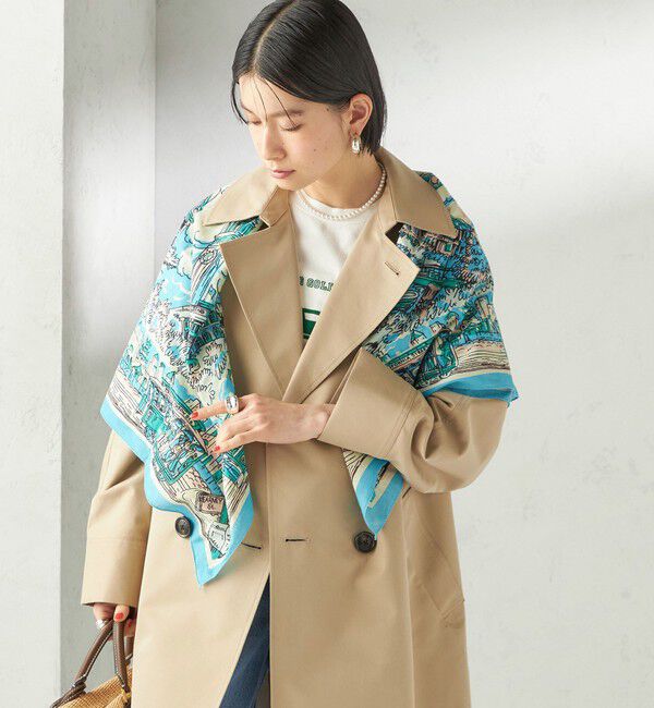 【シップス/SHIPS】 《予約》【SHIPS別注】BINDU: マップ スカーフ 100×100