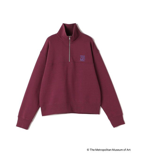 ファッションメンズなら|【シップス/SHIPS】 SHIPS Colors:The Met コラボ エンブロイダリー ハーフ ジップ スウェット