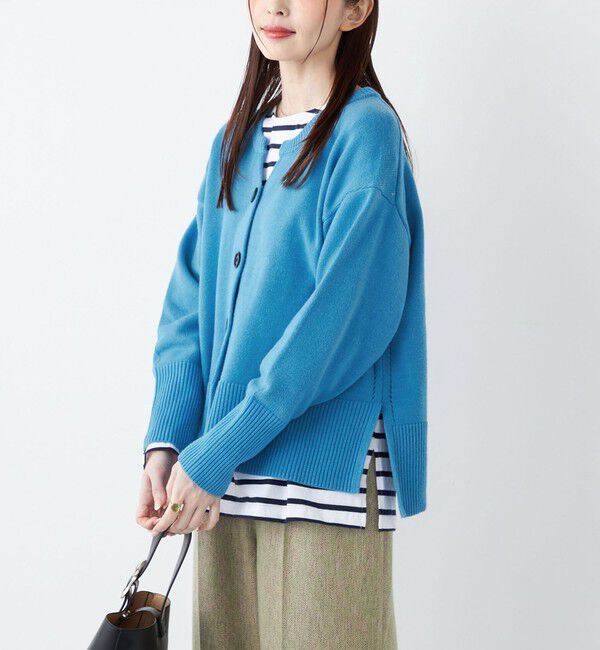 【シップス/SHIPS】 SHIPS Colors:〈手洗い可能〉フラッフィー キーネック カーディガン 2