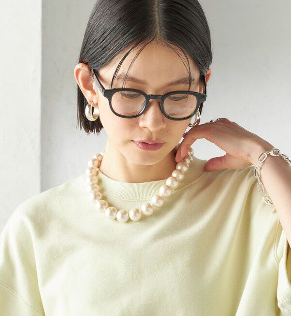 【シップス/SHIPS】 18mm玉 ショート パールモチーフ ネックレス