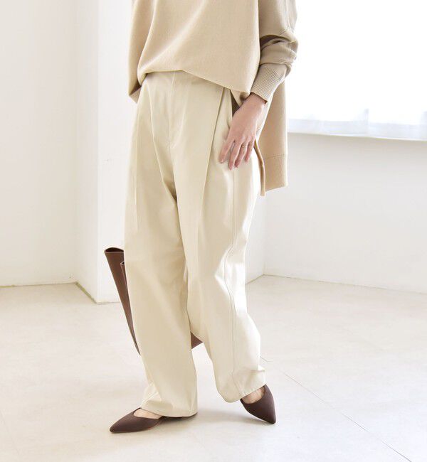 コットンチノ タックストレートパンツ（MACPHEE）｜ルミネの
