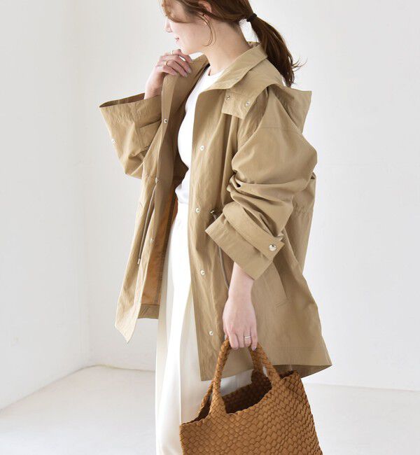 quaranciel:〈撥水加工〉中綿 スタンドカラー ダブル ジップ