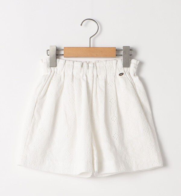 SHIPS KIDS:140～150cm / レース エンブロイダリー ショート パンツ
