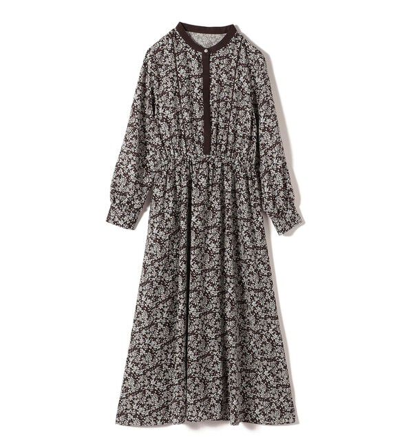 岡崎紗絵さんコラボ】フラワープリントプリーツティアードワンピース