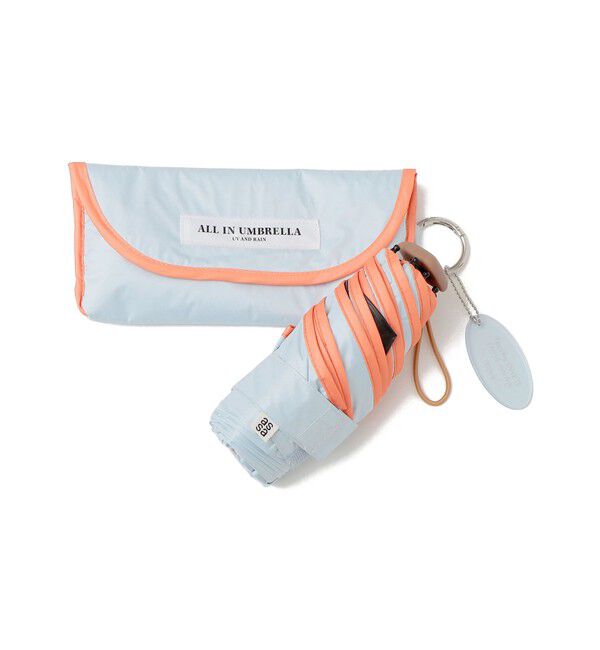 《予約》assa:ALL IN UMBRELLA ポーチ付き 折り畳み傘(晴雨兼用・親骨50cm)◆