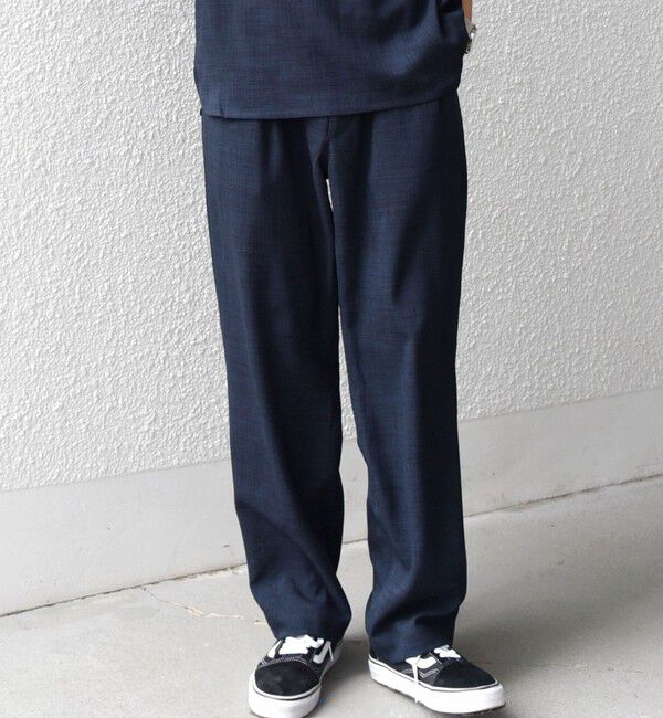 SHIPS any:〈洗濯機可能〉FUTURE LINEN CANVAS リネンライク セミワイド パンツ◆