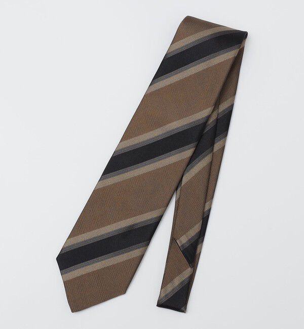 【SHIPS別注】Stefano Cau: シルク ストライプ ネクタイ