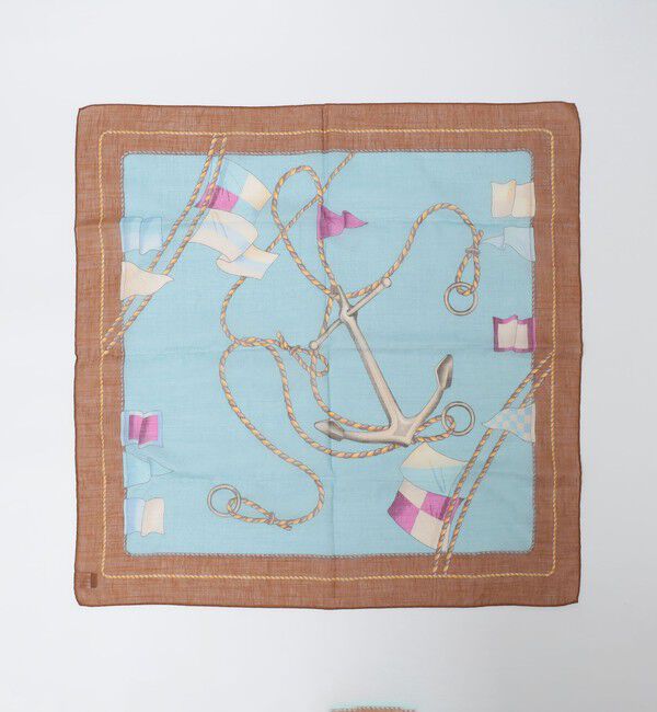 Vincenzo Miozza: コットン リネン アンカー モチーフ スカーフ