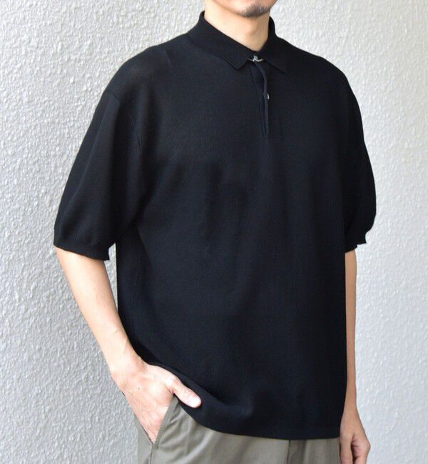 SHIPS any:〈手洗い可能〉TEXBRID(R) ドライタッチ サマー ニット ポロシャツ◆