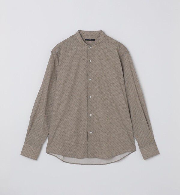 SHIPS: プリント バンド カラー シャツ