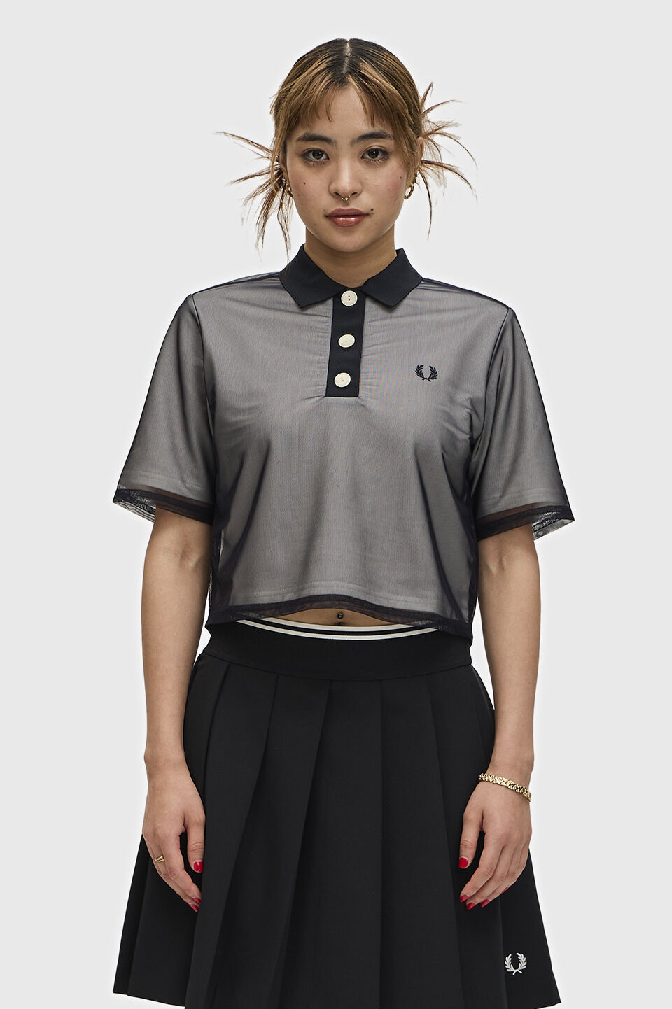 人気メンズファッション|【フレッドペリー/FRED PERRY】 Mesh Overlay Polo Shirt