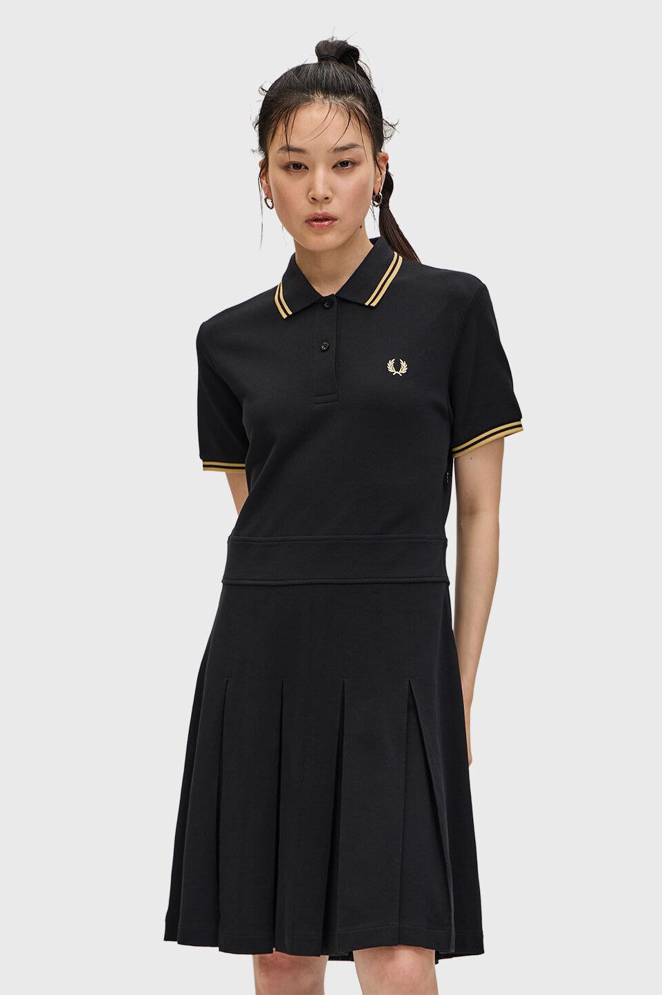 【フレッドペリー/FRED PERRY】 Tipped Pleated Tennis Dress