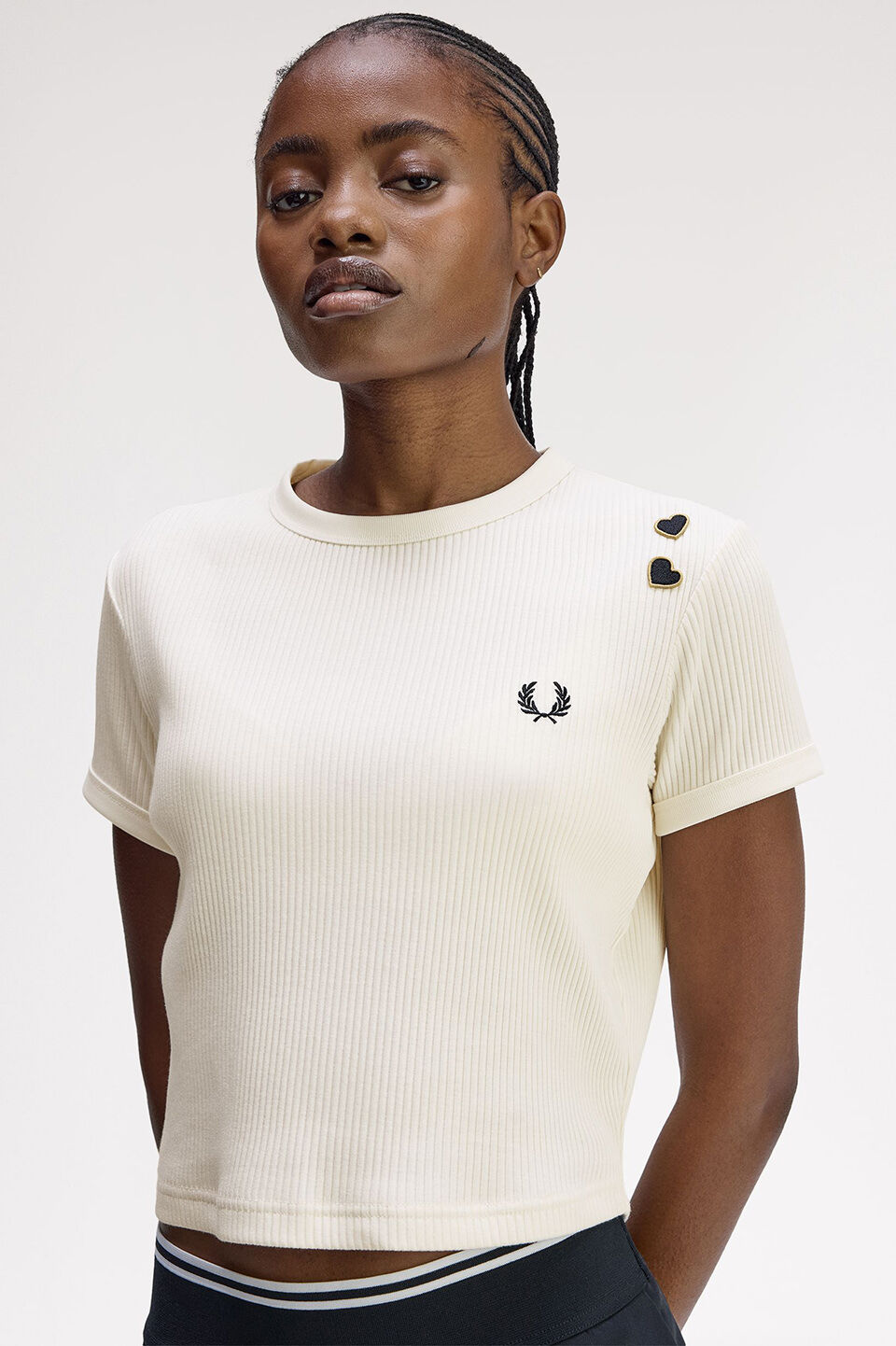 人気ファッションメンズ|【フレッドペリー/FRED PERRY】 Amy Winehouse Ribbed T-Shirt