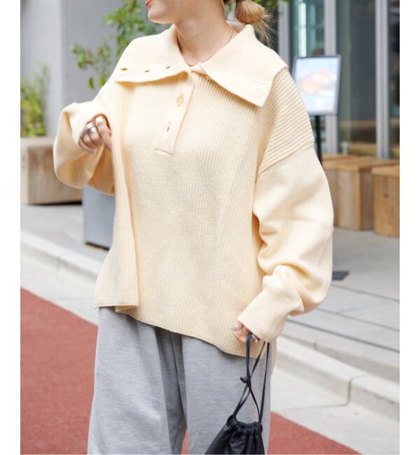 【アウトドアプロダクツ　ユージュアルシングス/OUTDOOR PRODUCTS Usual Things】 ワイドカラーニットプルオーバー