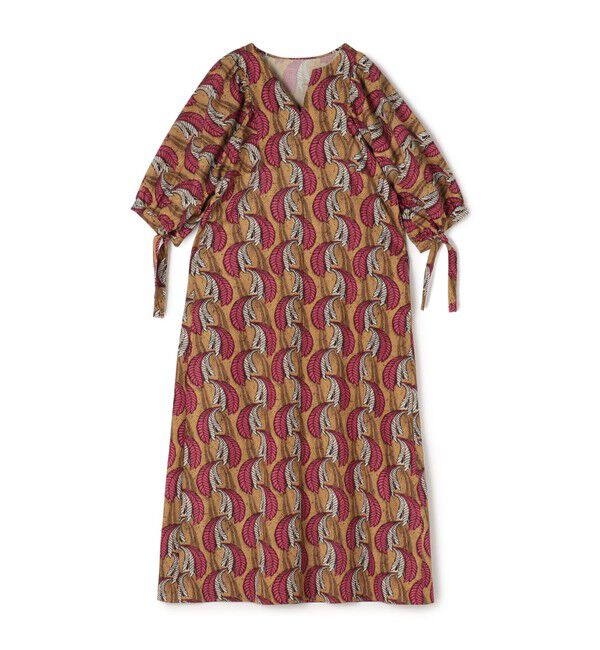 トードリリープリント タック＆ギャザーワンピース（TOMORROWLAND