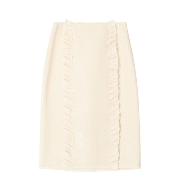 【トゥモローランド/TOMORROWLAND】 グロッシーフリル タイトスカート
