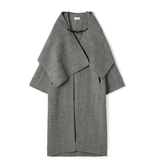 ダブルフェイスメルトンビーバー ワイドカラーコート（DES PRES