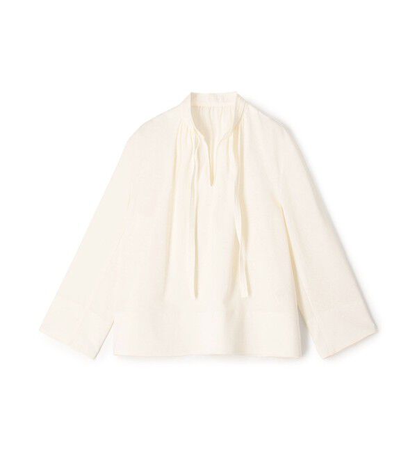 ホワイトコンビネーション タックボザムブラウス（TOMORROWLAND