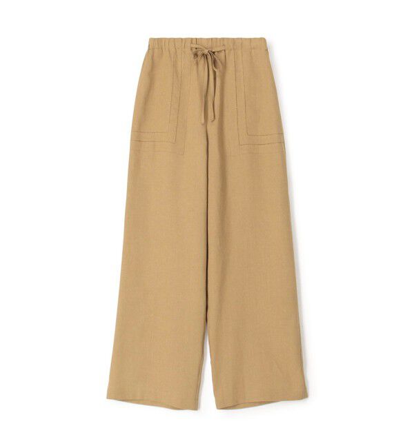 リブコンビフレンチリネン ワイドイージーパンツ