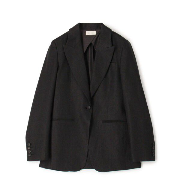 リネンレーヨンストレッチ ノーカラージャケット（Ballsey