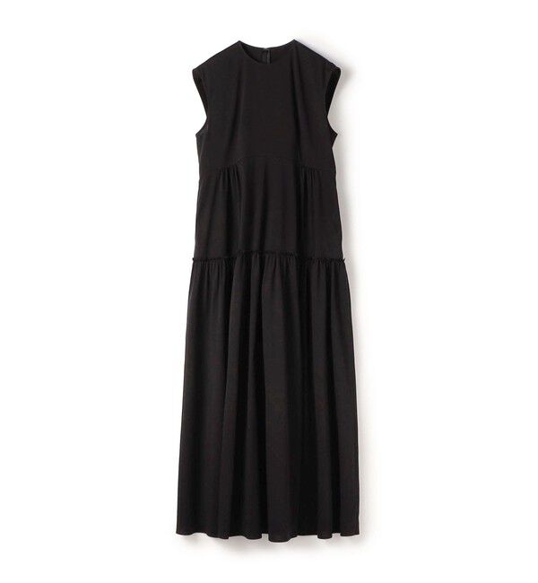 レジェフラワープリント ギャザートップワンピース ボールジィ　ブラック ボールジィ Ballsey レジェフラワープリント ギャザートップ