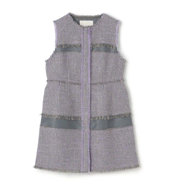 モテ系ファッションメンズ|【トゥモローランド/TOMORROWLAND】 ブロッキングツイード ミドルジレ