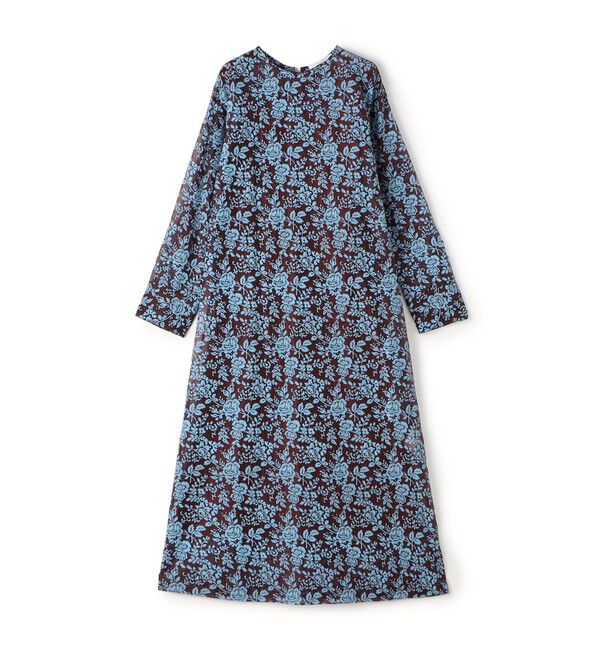 【トゥモローランド/TOMORROWLAND】 セルロースポリエステルプリント クルーネックワンピース