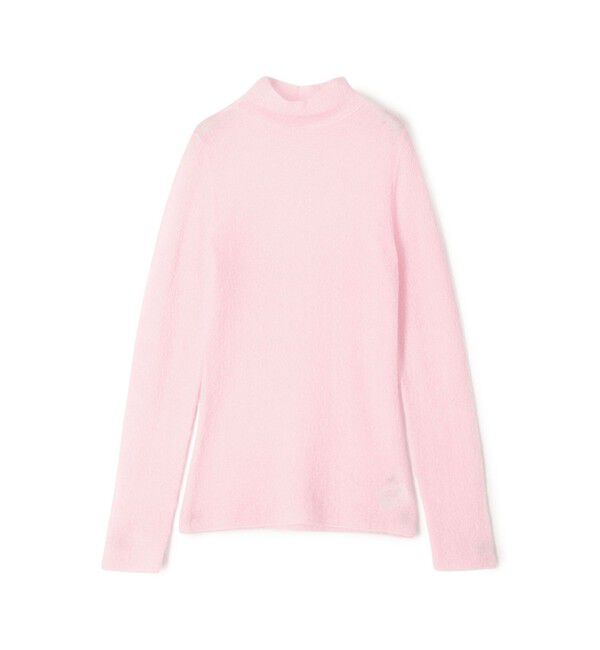 モヘアシアー ハイネックネックニット