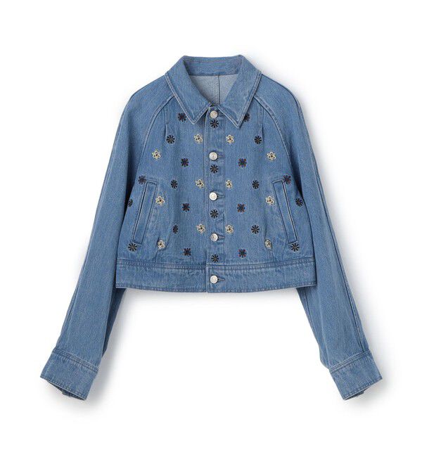 【トゥモローランド/TOMORROWLAND】 ボタニカルエンブロイダリーデニム ショートジャケット