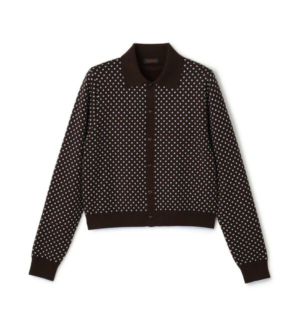 メンズファッションオススメ|【トゥモローランド/TOMORROWLAND】 コットンカシミヤ ドットジャカードポロカーディガン