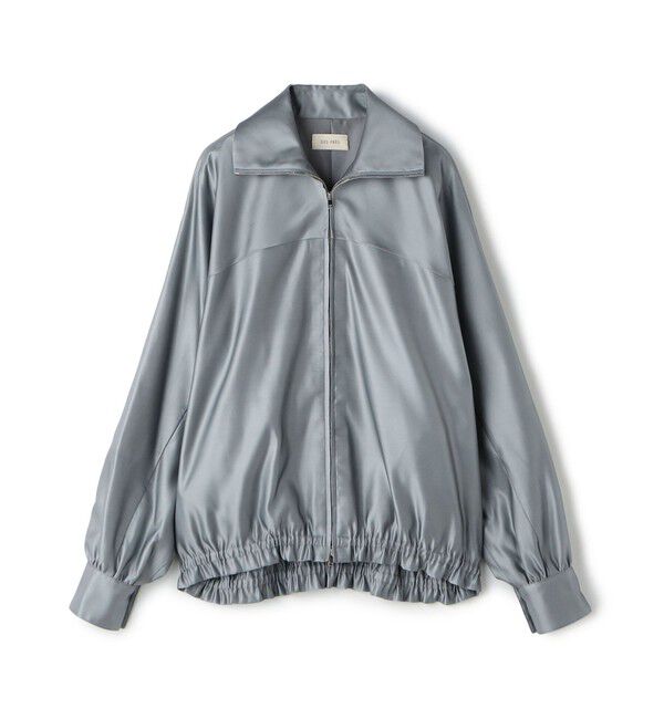 【トゥモローランド/TOMORROWLAND】 トリアセテートシルクサテン ジップアップブルゾン
